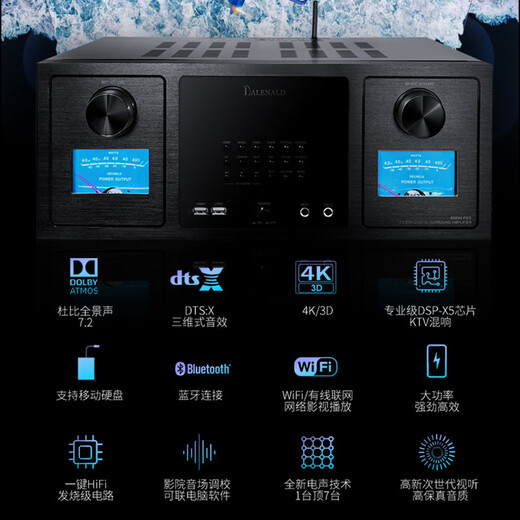 Banlong Bn898pro Fieber Dolby Atmos Atmos 7.2 Verstärker DTSX High Fidelity Bluetooth Intelligent Network Voice Home Theater Verstärker BN898 ATMOS Pro Upgrade Version X5 Reverb