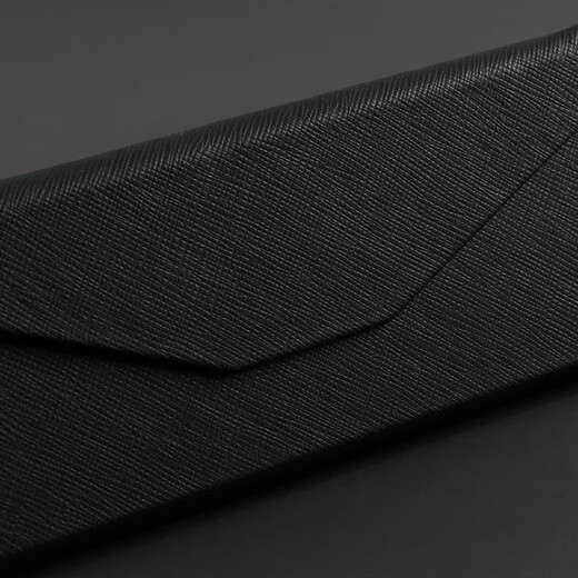 Time Scissors New Sunglasses Folding Glasses Case Portable Sunglasses Case Wood Grain Retro Men's and Women's Triangle Glasses Case Black