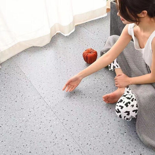 Piso de cemento engrosado de paiqin piso de cemento de cuero piso directo de piso impermeable pegatina para el piso de desgaste del hogar 6627 patrón de piedra resistente al desgaste 60*60/pieza