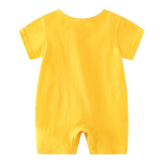 迪迪熊日记（DIDIXIONGRIJI）婴儿衣服夏季薄款宝宝连体衣小绅士背带哈衣纯棉新生儿爬爬服夏装 短袖小菠萝 66CM适合9-11斤内身高56-62cm