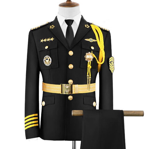 Conwhd Sales Office Concierge Clothing Security Spring Autumn Suit Male Property Order Image Booth Security Work Dress Jacket+Trousers+White Lining+9 Accessories-Large Cap-3XL