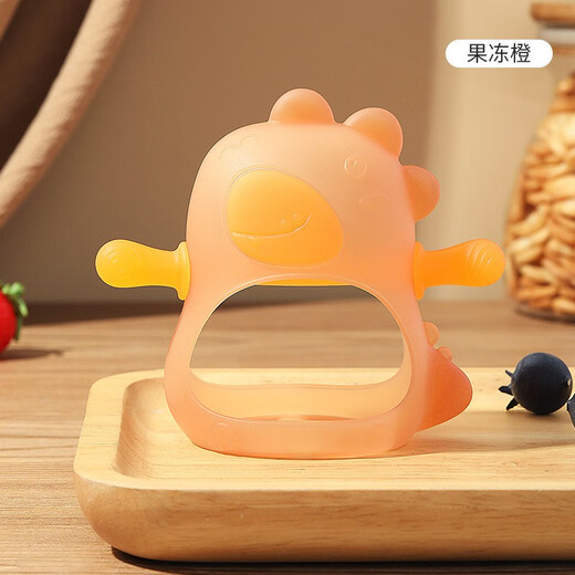 Baby elephant baby soothing molar stick, anti-eating hand artifact, chewable teether, chewable oral pleasure period 0-1 years old, Will powder (nano silver) 0-6 months, 1 pack