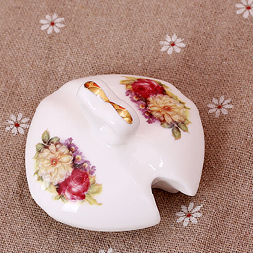 Porcelain Beauty Ceramic Seasoning Jar Creative Seasoning Box European Style Seasoning Box Set Kitchen Seasoning Rack with Hole Cover Combination Pack 300g Flowery Scenery Three-piece Set 3-piece Set 300ml