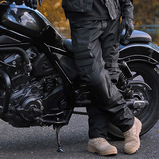 
DuHAN (DUHAN) motorcycle riding suit men's four-season anti-fall motorcycle suit off-road racing suit knight's pants black suit (top + pants) 2XL