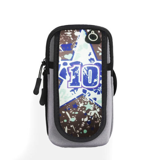 Ye Yu is suitable for running mobile phone arm bags, outdoor mobile phone bags, men's and women's universal arm straps, sports mobile phone arm sleeves, wrist bags, waterproof, blue, enhanced temperament, Q version, newly upgraded 7.5 inches