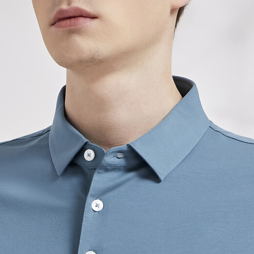 YOUNGOR short-sleeved POLO shirt men's lapel flat machine collar long-staple cotton elastic POLO shirt new emerald green M