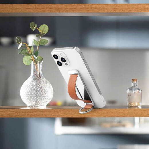 LVZHUYE push-pull mobile phone buckle holder wrist strap ring desktop support folding lazy cartoon ring multi-functional adhesive telescopic back buckle anti-fall mobile phone case accessories camera artifact wrist strap holder matte black