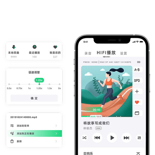 Lotoo PAW 1-64G professional recorder interview conference lawyer learning special recorder DSD portable HiFi player MP3 PAW 1 (64G) standard without external microphone