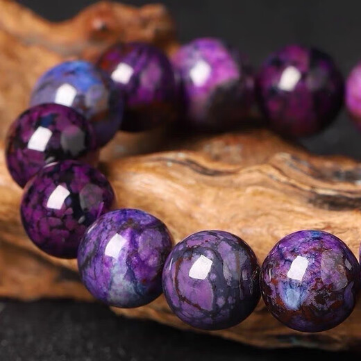 Bixiu Tang Natural Shu Kulai Crystal Collection Bracelet Purple Dragon Crystal South African Suji Stone Men's and Women's Bracelet Charo Stone Collection Grade Shu Kulai 10mm Comes with Certificate