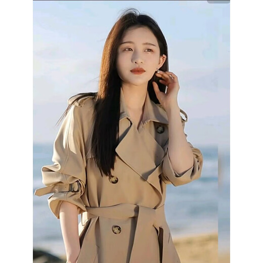 MODX Hong Kong gabardina para mujeres Mid-longitud de longitud 2024 Spring New Lapa Fashion Flowki British Style British Gabacha de alta gama S Peso 106-116