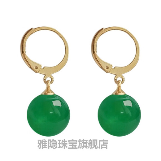 Yayin Jade Color Earrings Green Chalcedony Earrings Women's Classic Chinese Style Earrings 2022 New Earrings Earrings Classic Green