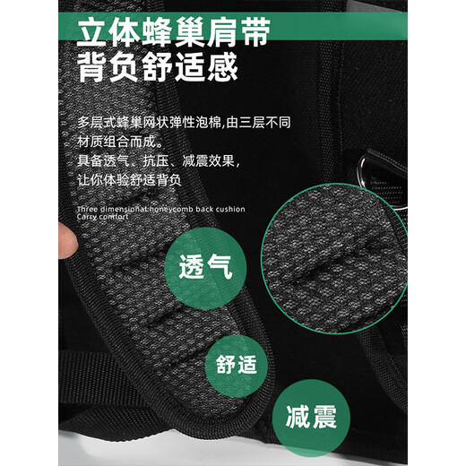 Tiger list backpack tool bag large canvas thickened wear-resistant multi-functional repair backpack electrician bag double shoulder SJ-B2 extra large length 40 width 22 height 50