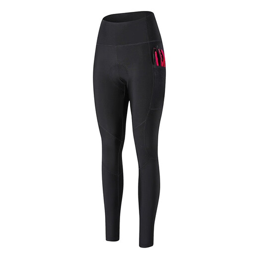 YKYWBIKE Autumn and Winter Fleece Cycling Pants Women's Road Mountain Bike Cycling Clothes Trousers Plus Fleece Cycling Equipment Black-YTPZ728W XS