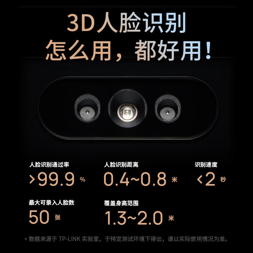 普联（TP-LINK）全自动智能门锁 3D人脸识别 指纹锁密码锁 家用电子锁防盗门锁入户门 C级锁芯 NFC 免费安装 SL41