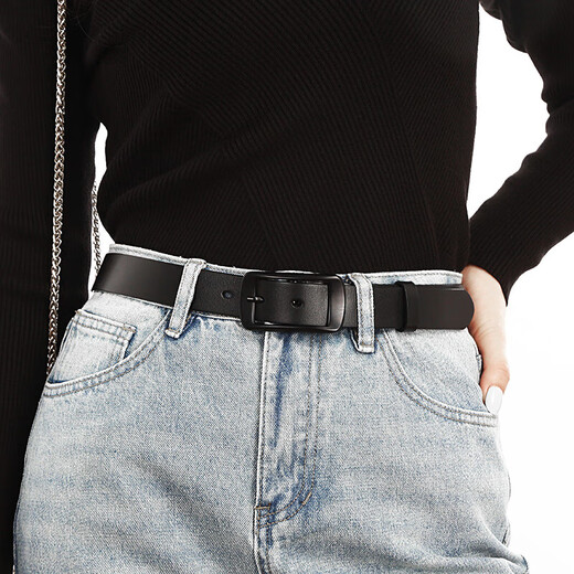 Niu Dangjia leather belt for women, cowhide belt for women, simple and versatile, denim casual and fashionable belt gift box 5293
