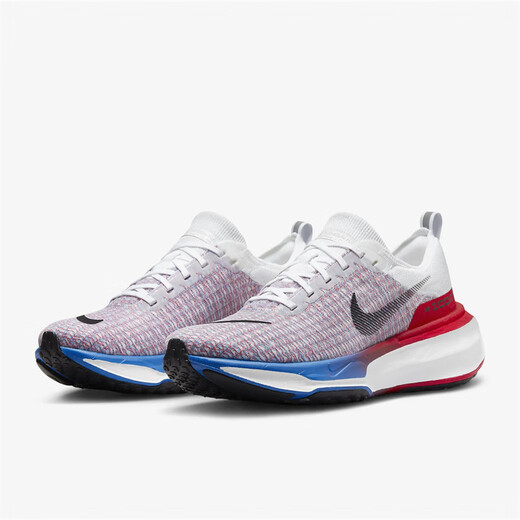 Chaussures masculines Nike Invincible 3 Automne Nouveau léger, respirant, confortable, absorbant les chocs pour hommes, chaussures de course de course blanches, rouges et bleus FJ3889-100 standard 38,5 / US6