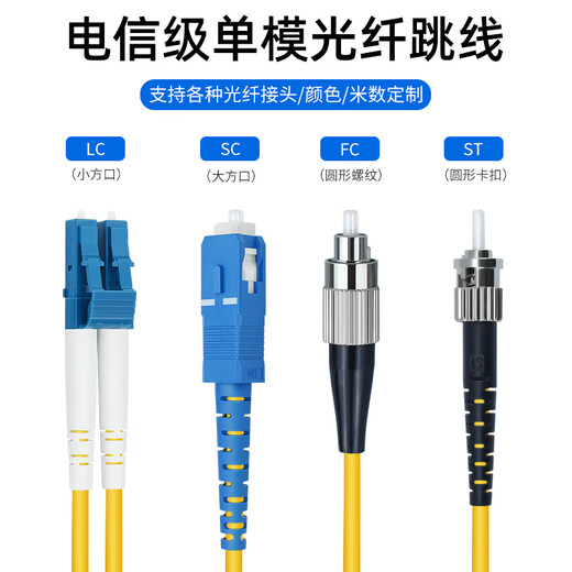 Contrôle de fibre monomode de qualité télécom lc-LC LC Dual-core Duplex 3m5m Pigtail petit à tas de carré FC / SC / ST Gigabit 10 Gigabit Câble à fibre optique Câble de maison monocore FC-FC 1M 1M
