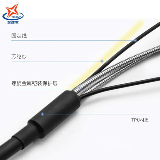 辉宏时代室外铠装野战光缆光纤跳线FC/LC/SC单模万兆2芯4芯双芯多模铁塔通信基站抢修野外拉远防水光纤线 LC-LC单模双芯铠装野战光缆 3米