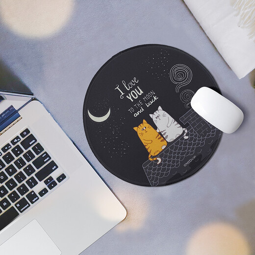 
Yishiku (EXCO) Xingqing mouse pad small computer office lock pad cartoon cute cartoon girl male simple round table mat 6995