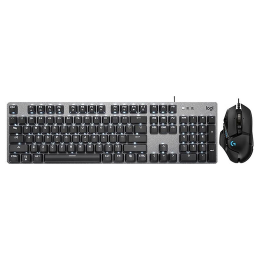 
Logitech K845 wired gaming keyboard Full size backlit mechanical keyboard G502 HERO G502 x wired e-sports game RGB mouse Changkui game set K845 blue shaft + G502HERO + large table pad