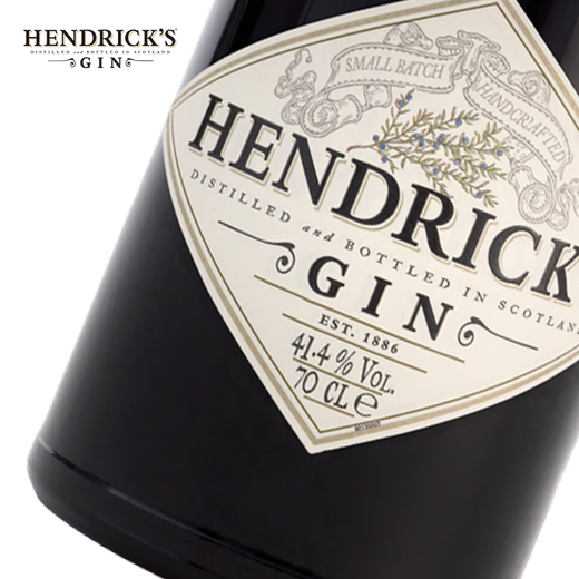 亨利爵士（Hendrick's）洋酒苏格兰高级金酒杜松子酒700ml 700mL 1瓶