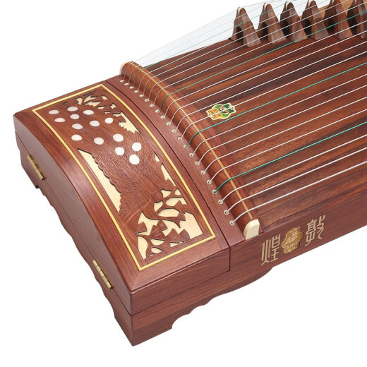 
Dunhuang brand Dunhuang Guzheng 694L mahogany series shell carving performance grade examination Guzheng musical instrument Shanghai folk musical instrument factory 694K peacock pattern (full set of accessories)