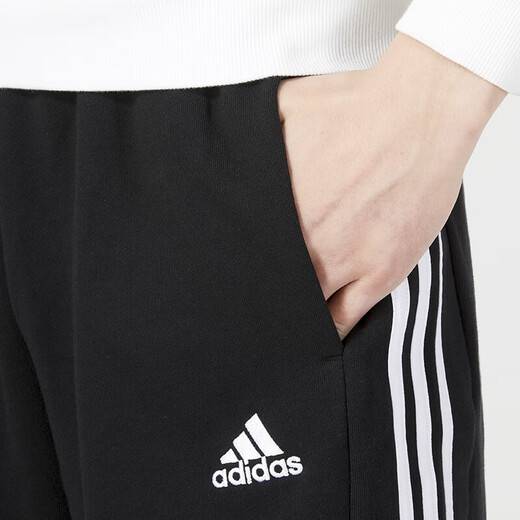 
Adidas (adidas) sweatpants men's pants summer new casual pants knitted breathable five-quarter pants shorts IC9435 IC9435 black three-stripe L