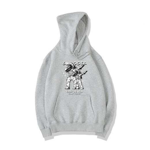 Fantasy Tutu I Trendy Brand Fun Astronaut estampado sudadera con capucha Sweatshirt Men's Coutfit Black [Hotshirt Spring and Autumn] 1283 XL 174-180cm 140-160Jin [Jin es igual a 0.5 kg]