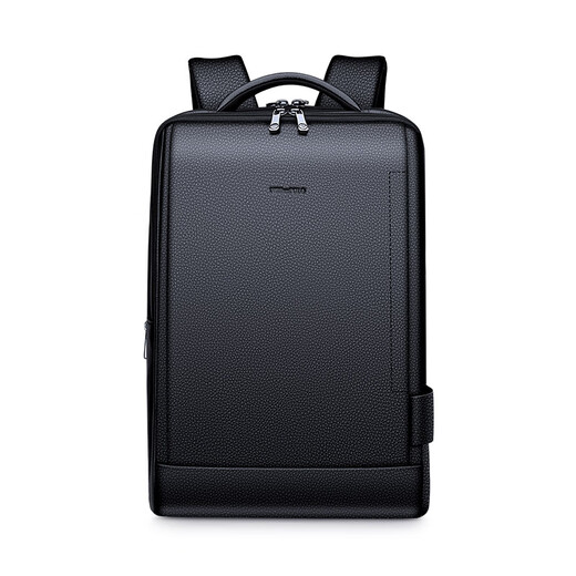 Williampolo Pauls neuer Computertasche Business Rucksack echtes Leder-Rucksack Kopfschicht Cowide Multifunktional Travel Rucksack Schwarzes Litschee Muster Echtes Leder-Computertasche 16-Zoll-Computertasche