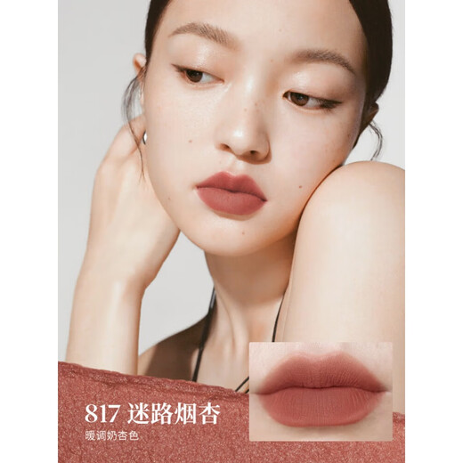 Joocyee酵色丝绒哑光唇釉唇泥唇雾口红琥珀唇雾口红琥珀七夕礼物送男女友 [口棕] 826浅苔