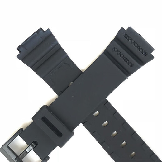 Youlenshi is suitable for Casio casio watch strap AE-1200/1300/F-108/W-216/W800H rubber strap accessories for men and women, black-black buckle 18MM