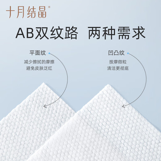 October Crystal Disposable Face Wash Cosmetic Sponge Wet and Dry Skin Friendly Cleansing Wipe Roll Towel Thickened 80 Pumps