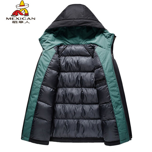 Vogelscheuche Winter Teenager Baumwollmantel Junge mittelgroße Wattebotton-Mantel Junior High School Schülern Große Kinder verdickte Baumwolljacke 6189 Schwarz (verdickt) L (100-120jin [Jin entspricht ca. 0,5 kg])