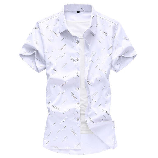 Chang Luzhu Summer New Style Herrenhemd für Männer mit kurzärärmernem Herren-Blumenhemd kurzärmelig schlanker gedruckter kurzärmeliger Hemd Herren-Top 7029 m