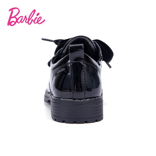 Barbie BARBIE children's shoes autumn children's shoes princess style spring and autumn single leather casual girls' small leather shoes 3120 black size 32