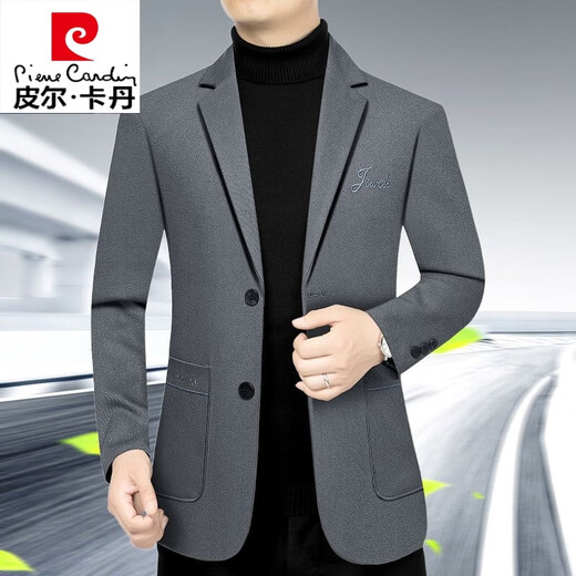 Pierre Cardin High-End Wolle Casual Anzug Männer Slim Business Anzug Jacke Herren Frühling und Herbst mittleren Western Kleidung Ziegelstein Red 170/88a