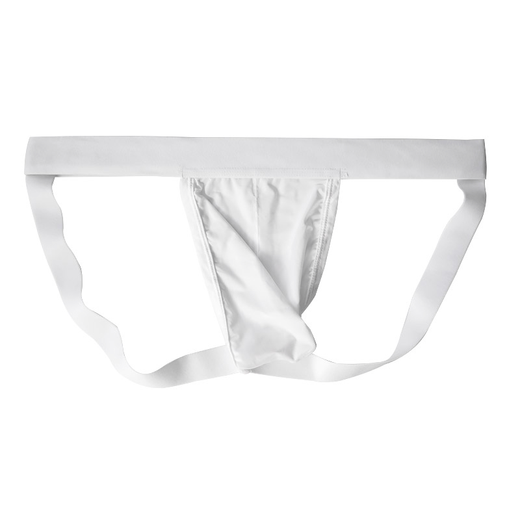 Men's ice silk double thong sexy transparent thong underwear exposed hips and empty briefs fat bear plus fat plus size White XL recommended 85-100 Jin [Jin equals 0.5 kg]