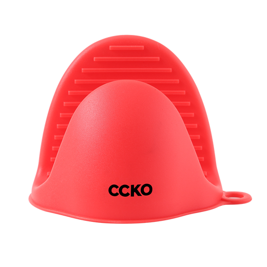 CCKO silicone thermal insulation baking anti-scalding clips microwave oven hand clips kitchen thickened heat-proof and high-temperature resistant gloves silicone anti-scalding hand clips (green GN)