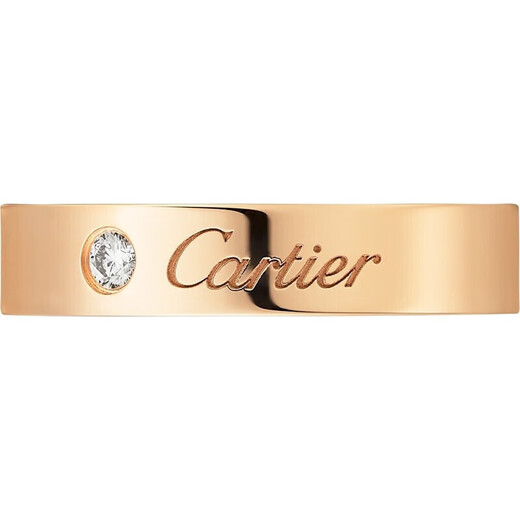 Cartier Cartier Couple Ring 4mm wide C DE CARTIER wedding ring Chinese Valentine's Day gift B4210700 18K rose gold 60 yards