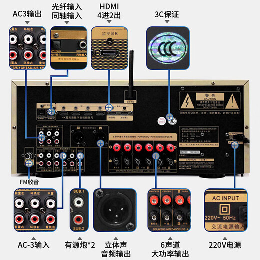 Balenald 156 haut-parleur de mise au plancher Double de 8 pouces basse fièvre fièvre hifi à trois minutes fréquence double 8 pouces en bois passif audio paire d'enceintes au sol + 698 amplificateur un