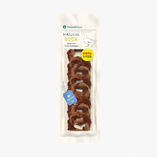 Natural Core natural core dog snacks for dogs, teething biltong, duck tendon wrapped duck meat rings (80g)