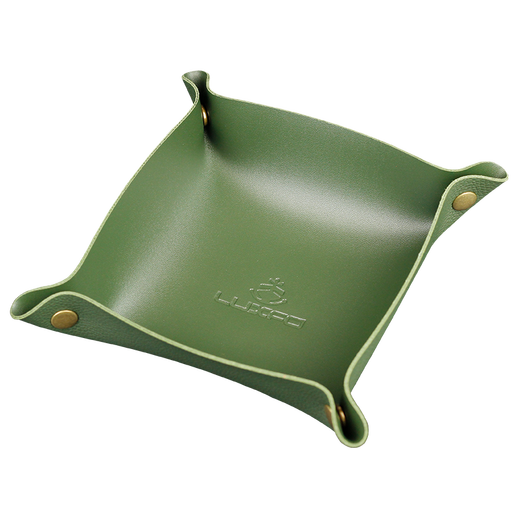 Luxfo Pipa de cuero respetuosa con el medio de cuero Despersionamiento de cigarrillos de cigarrillo de la bandeja de cigarrillo Almacenamiento LF-7011 Verde