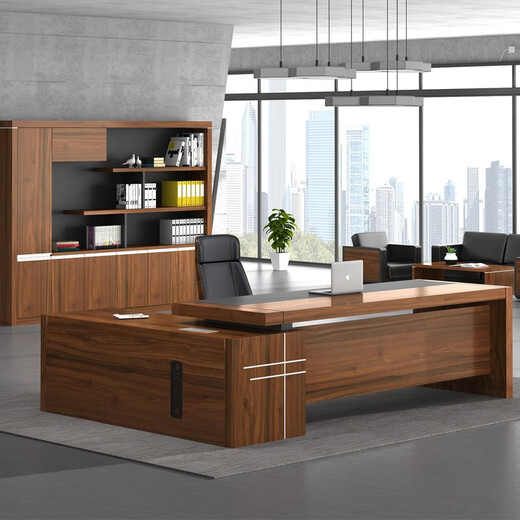 Lan Ran Office Furniture Boss Desk Executive Desk Modern Simple Manager President Desk Supervisor Desk 2000*800 Including Side Cabinets