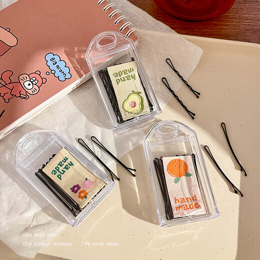 Morning star black wavy one-word clip side bangs hairpin for women with broken hair on the back of the head small clip hair fixed hairpin headwear one-word clip 30 pieces