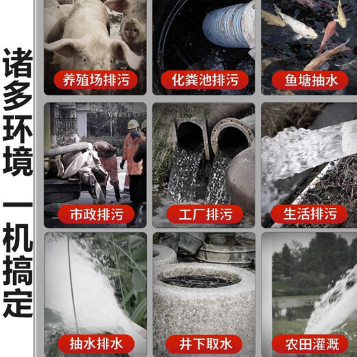 Насос для сточных вод Wanhe, режущий тип с лезвием, септический насос, биогазовая суспензия, сточные воды, бытовой септик, насос высокой мощности в сельской местности, 400 Вт, 1-дюймовый канализационный насос, труба 5 метров + линия 5 метров