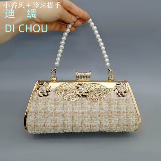 Di silk cheongsam matching bag socialite dinner clutch female banquet small bag with evening dress handbag evening party 6546 silver