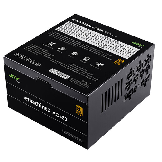 EMACHINEs Acer acer AC series power supply rated 550W/650W/750W full module power supply (80PLUS bronze medal/active APFC+DC/intelligent temperature control) Acer acer AC550W black (bronze medal full module power supply)