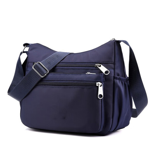 Nuzheng large-capacity middle-aged and elderly women's bag new nylon canvas shoulder crossbody bag women's backpack middle-aged mother bag black large size 24*29*13cm