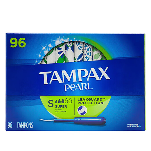 丹碧丝（TAMPAX）卫生棉条导管式 游泳姨妈巾 棉棒96支 大流量无香型 加拿大进口