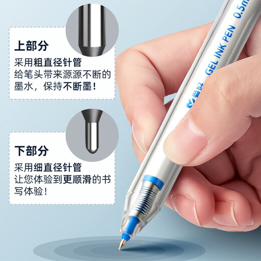 
Hobby GP2691 question brush pen special ST pen press press neutral pen quick dry smooth student use 0.5mm signature water pen high-value ins simple little white pen GP2691 black 6 + 10 black refill